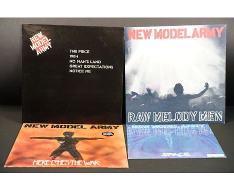 Vinyl - one album, 2 x 12” and one 10” by New Model Army to include: Raw Melody Men (UK 1991 double album, with printed inner