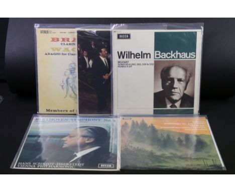 Vinyl - Classical - 5 original UK ED 1 Stereo albums on Decca Records to include: Wilhelm Backhaus, Mozart  – Sonatas K.282, 
