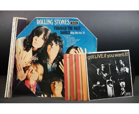 Vinyl - Small collection of LPs, 7" and 12" singles to include The Rolling Stones x 5 - Through The Past Darkly, Aftermath, L