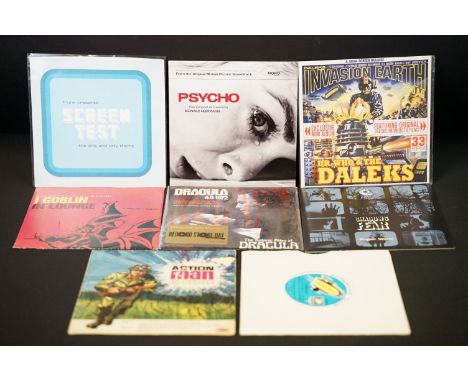 Vinyl - 7 limited edition soundtrack / TV theme 7” singles to include: Dr. Who &amp; The Daleks (MOV 7007), Psycho (STS 8698)