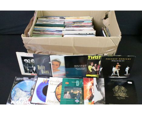 Vinyl - Over 200 mainly 1980’s UK Rock and Pop 7” singles including picture discs to include Queen, Sinead O’Connor, Brian Ma