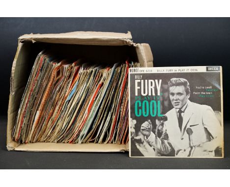 Vinyl - Over 75 mainly 1960s rock n roll, pop, and beat 7" singles and EPs to include Billy Fury (4 singles and 1 EP), Yardbi