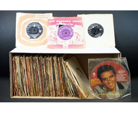 Vinyl - Over 110 Rock ’N’ Roll / Rockabilly 7” singles including foreign pressings to include: Elvis Presley (including silve