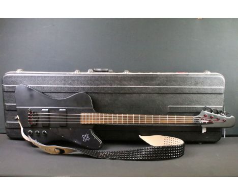 Guitar - Epiphone Goth Thunderbird bass guitar with Stagg hardcase 