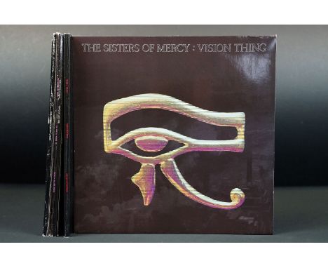 Vinyl - 2 albums and 7 x 12” singles by The Sisters Of Mercy to include: Vision Thing (MR 449 L), First And Last And Always (