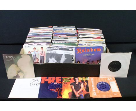 Vinyl - Approx 300 Rock &amp; Pop 7" singles to include Thin Lizzy, T-Rex, Bruce Springsteen, Rolling Stones, The Who, Smokey