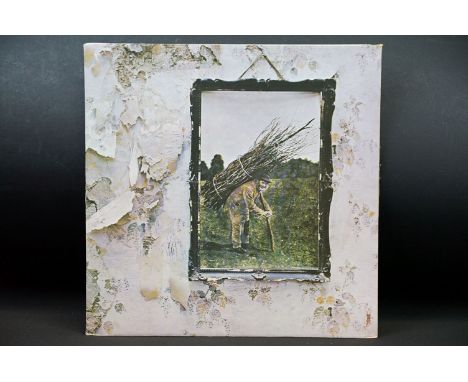 Vinyl - Led Zeppelin IV/ 4 symbols LP on Atlantic Records 2401012. Original UK 1971 plum labels, version 8 with corrected Mis