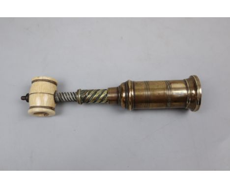 Early brass corkscrew 