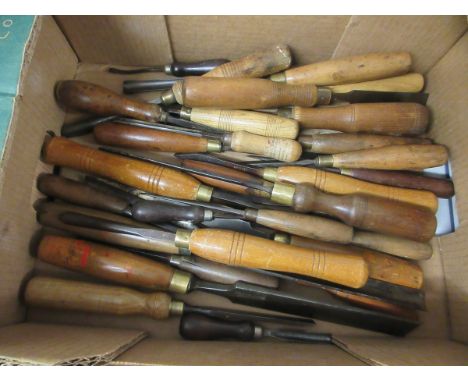 Box of vintage chisels 