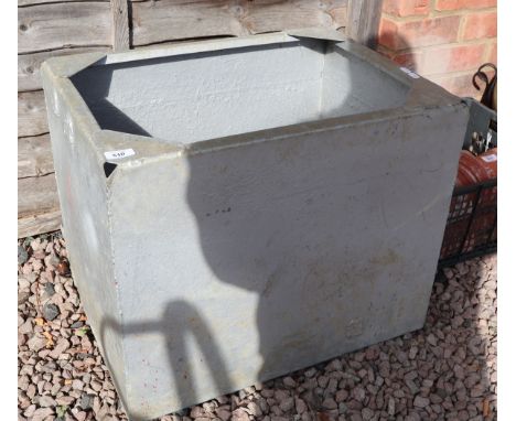Galvanised planter -&nbsp;Approx width: 61cm, depth: 46cm, height: 49cm