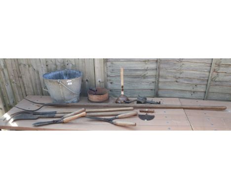 Collection of vintage gardening tools 