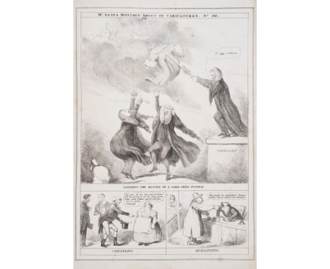 Caricatures.- Looking Glass (The); or, Caricature Annual, vol. 3 only (of 7), for 1832, lithographed pictorial title, printed