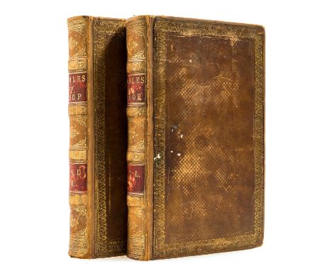 Aesop. The Fables, 2 vol., each with engraved title, 110 engraved plates, bookplate, N1 short tear and paper repair to upper 