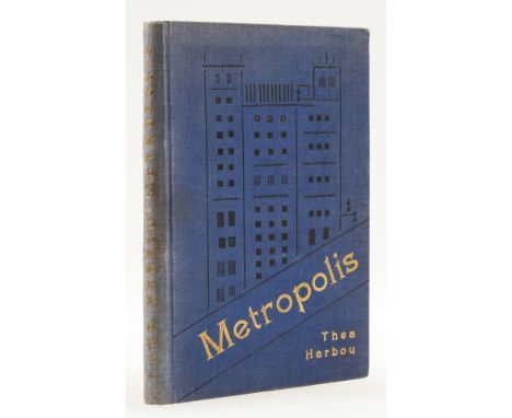 Harbou (Thea von) Metropolis. Roman Prelozila Marie Dolejsi, first Czech edition, black and white photographic illustrations,