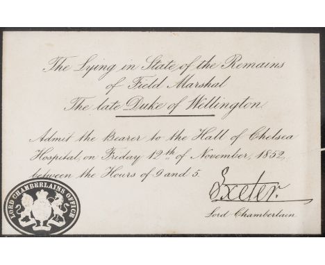  Wellington (Arthur Wellesley, first Duke of, army officer and prime minister, 1769-1852).- The Lying in State of the Remains