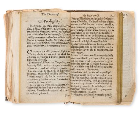 Allott (Robert) VVits theater of the little world, defective copy, lacking title and other ff., but the majority present, a f