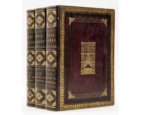 Binding.- Bible, English.- The Holy Bible, Containing the Old and New Testaments, and The Apocrypha, 3 vol., engravings by Ch