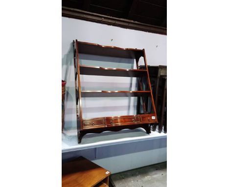 Reproduction mahogany wall shelf