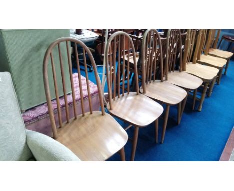 Four Ercol stick back chairs