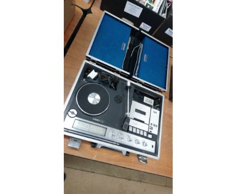 A Crown stereo suitcase record player