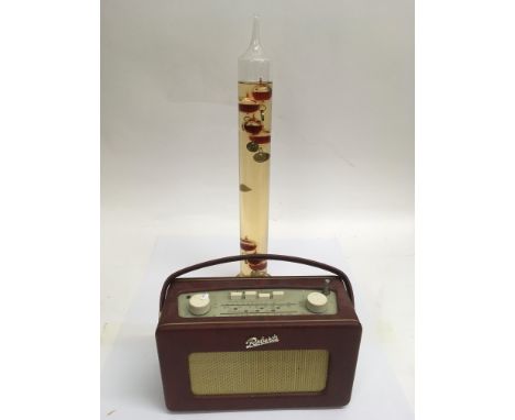 A Roberts radio and a glass Galileo thermometer - NO RESERVE