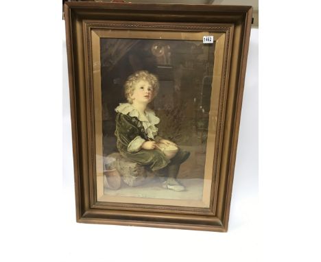 A large gilt and glazed framed pears print - NO RESERVE