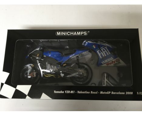 Minichamps, 1:12 scale, Valentino Rossi, Yamaha YZR-M1 , MotoGP Barcelona 2008, boxed, Especially commissioned