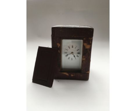 A cased 4 glass brass carriage clock - NO RESERVE