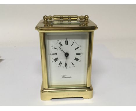 A brass cased French carriage clock - NO RESERVE
