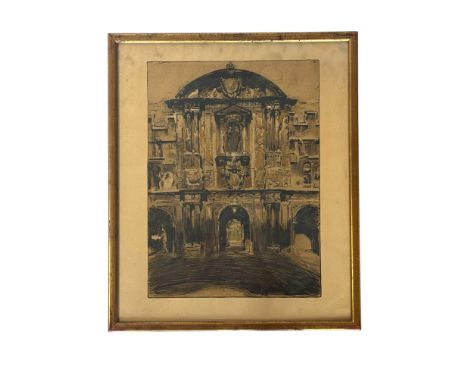 William Nicholson (1872-1949)
St John's Gate, Oxford
Coloured lithograph, blind stamped PUBLISHED Nov 1905 AT THE STAFFORD GA