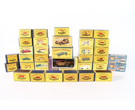 Matchbox diecast model vehicles to include 2 Dumper, 20 Transport Truck, 22 Vauxhall Cresta, 28 Compressor Lorry, 29 Austin A
