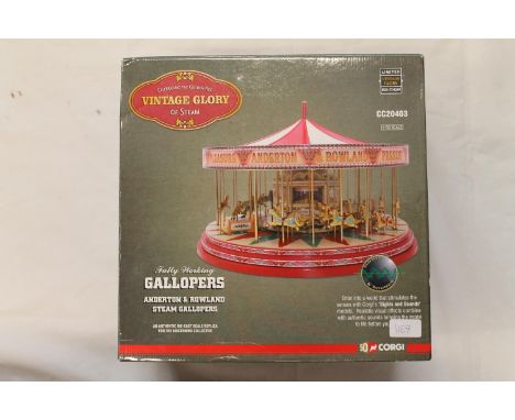 Corgi 1:50 Scale Vintage Glory of Steam CC20403 Gallopers Anderton &amp; Rowland Steam Gallopers, limited edition, boxed. 