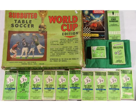 Subbuteo Table Soccer World Cup Edition, also football teams to include Dundee, Hearts, Partick Thistle, Celtic, QPR, West Ge