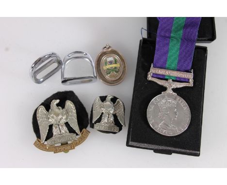Medal of 22746204 Trooper K A Clifford of the Royal Scots Greys comprising Elixabeth II general service medal with CANAL ZONE