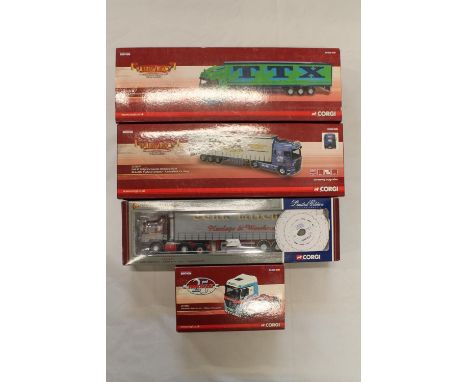 Corgi 1:50 scale diecast articulated lorry models to include Hauliers of Renown CC13247 DAF 95 Fridge Curtainside (Children o