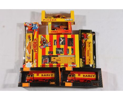 IXO Models TRU023 Unic Fiat truck Cirque Albert Rancy, 619 1979 x2 boxed, Norev of France 479851 Peugeot Expert Pinder, Solid