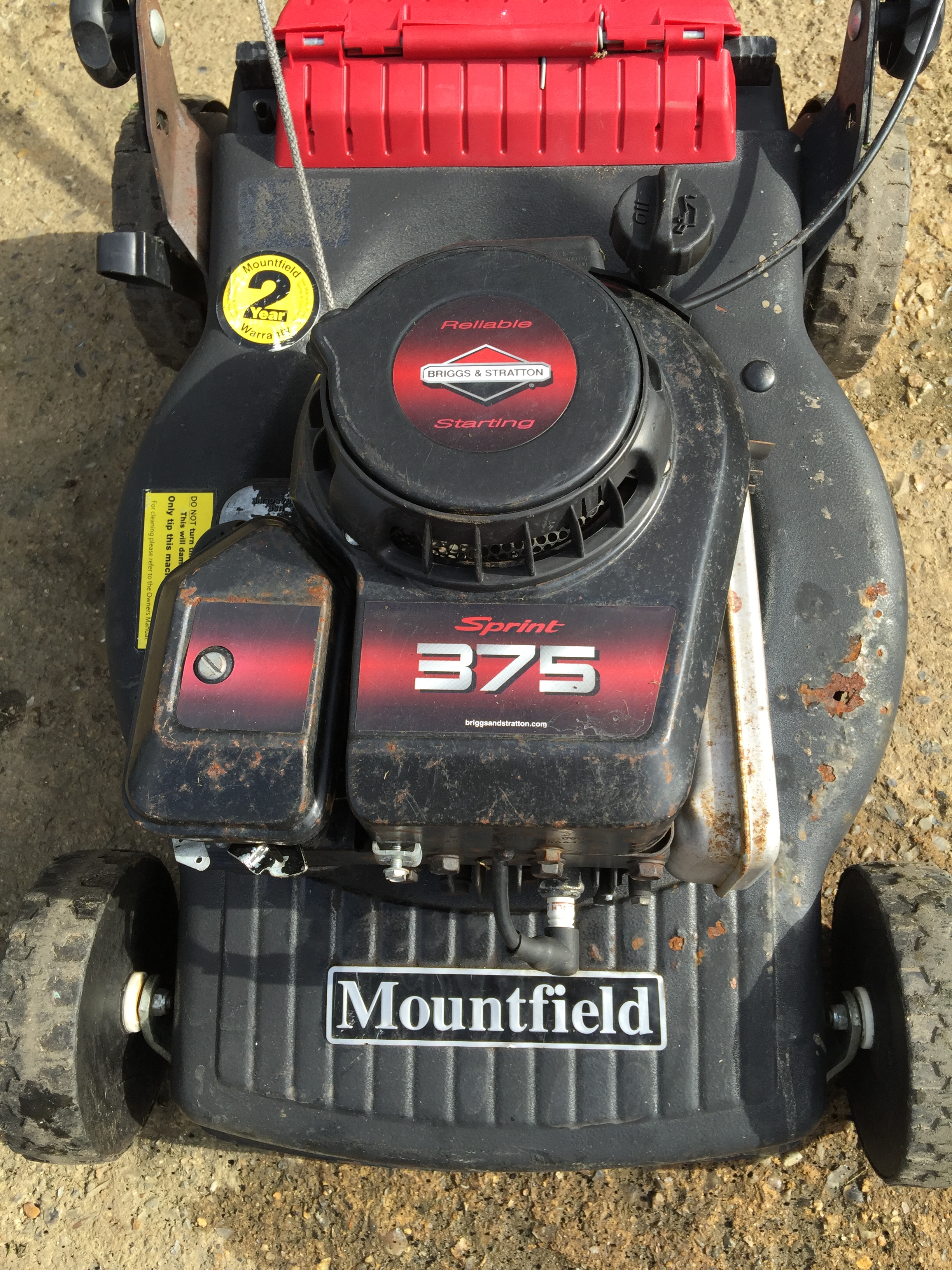 mountfield sprint 375 briggs & stratton petrol lawnmower