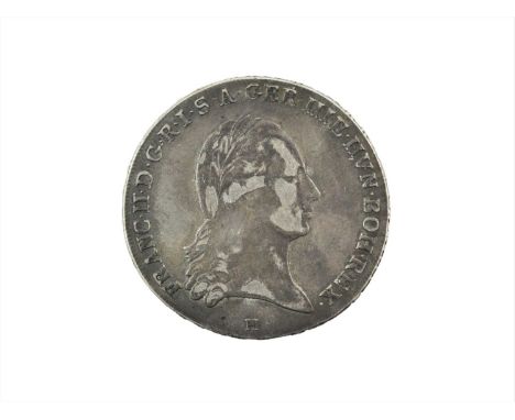 ♦Austrian Netherlands, Franz II, Holy Roman Emperor 1792-1806, Silver Kronenthaler 1795H, obv. FRANC.II.D.G.R.I.S.A.GER.HIE.H