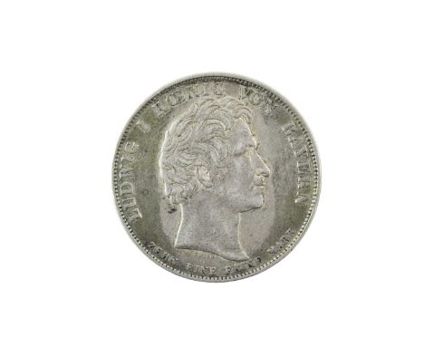 ♦2 x German States, Bavaria, Commemorative Silver thalers, King Ludwig I, comprising: (1) 1829 commemorating the Customs Trea