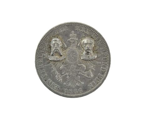 German States, Prussia, Wilhelm I Thaler 1866A, 'Commemorating victory in the Austro-Prussian War', Berlin Mint, MIT UNS GOTT