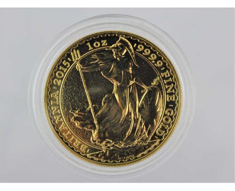 Elizabeth II, Gold £100 (1oz) Britannia 2015, obv. Rank-Broadley portrait of the Queen, rev. Britannia standing, .999 (24ct) 