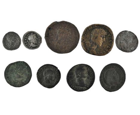 9 x Roman Imperial, comprising: Septimius Severus (AD193-211) Denarius, obv. SEVERVS PIVS AVG, laurate head right, rev. P M T