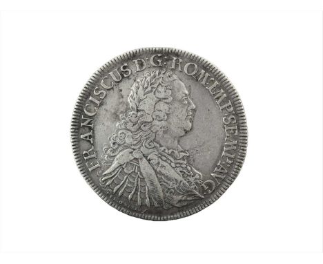 ♦German States, Free City of Regensburg, Franz I (Holy Roman Emperor 1708-1765), Silver Thaler 1754, obv. FRANCISCUS D:G:ROM: