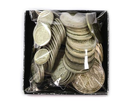 Pre-1947 British Silver halfcrowns, florins, shillings etc., many in collectable grades, face value £5/1/3, gross weight 564.