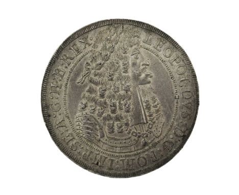 ♦Austria, Leopold I (Holy Roman Emperor 1658-1705), Silver Thaler 1698, obv. LEOPOLDVS:D:G:ROM:IMP:SE:A:G:H:B:REX around inne