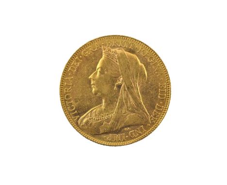 Victoria, Sovereign 1899, obv. old veiled bust left, rev. Pistrucci, light contact marks, otherwise GVF+
