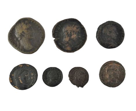 13 x Roman Imperial AE, to include: Domitian (81-96AD) As, obv. IMP CAES DOMT AVG GERM COS XII CENS PER P P, laureate head ri