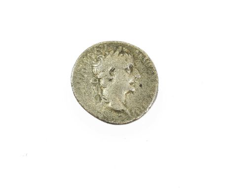 Roman Imperial, Tiberius (AD14-37) Silver Denarius, obv. TI CAESAR DIVI AVG F AVGVSTVS around laureate head right, rev. PONTI