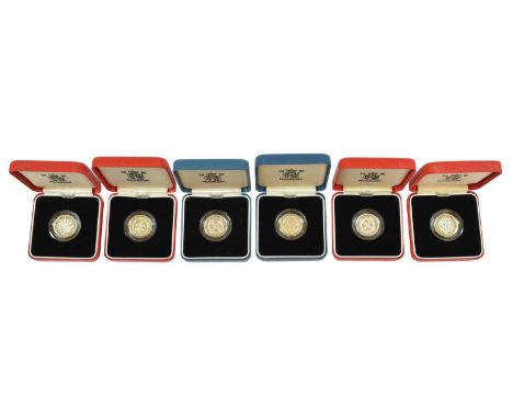 4 x Elizabeth II, Silver Proof Piedfort £1, comprising: 1996 'Northern Ireland - Celtic Cross', 1997 'England - Three Lions',