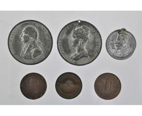 18th and 19th Century Commemorative Medals, comprising: Peace of Amiens 1802, obv. MARQUIS CORNWALLIS BRITISH PLENIPOTENTIARY